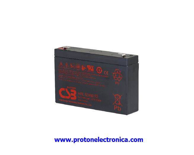 BATERIA CSB HRL634W 6V ALTA DESCARGA LARGA VIDA