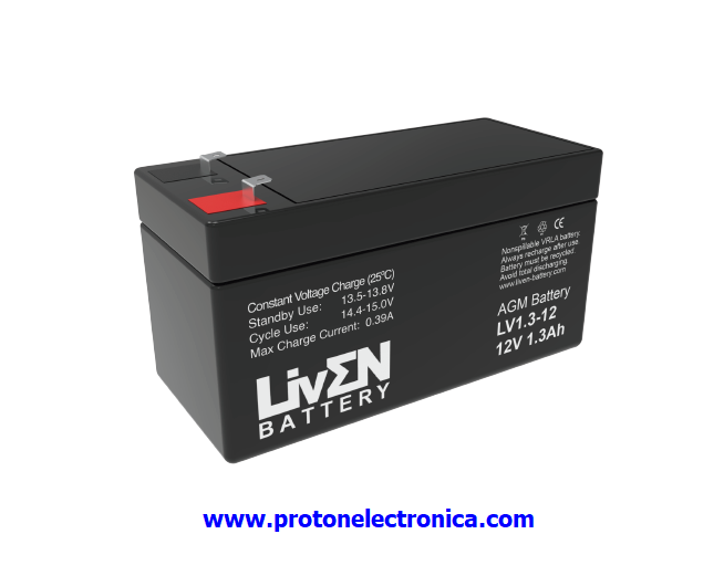 BATERIA LIVEN LV1,3-12F1 12V 1,3Ah