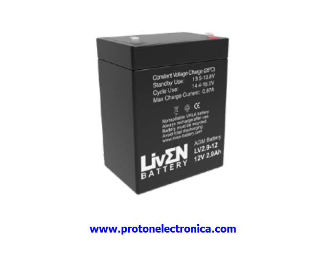 BATERIA LIVEN LV2,9-12 12V 2,9Ah