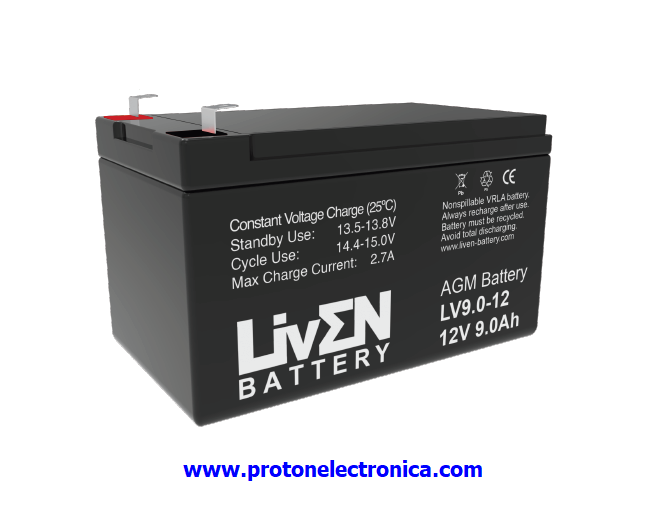 BATERIA LIVEN LV9.0-12 12V 9Ah F2