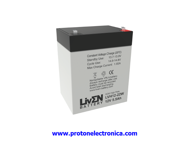 BATERIA LIVEN LVH12-22W 12V 5,5Ah ADLV