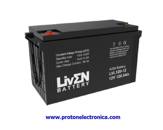 BATERIA LIVEN LVL120-12 12V 120Ah LARGA VIDA