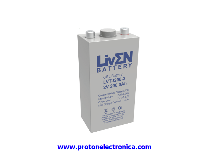 BATERIA LIVEN LVTJ200-2 2V 200Ah GEL ESTACIONARIA HIBRIDA