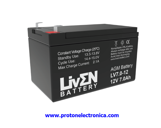 BATERIA LIVEN LV7.0-12 12V 7Ah F1