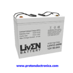 BATERIA LIVEN LVH12-340W 12V 90Ah ALTA DESCARGA LARGA VIDA