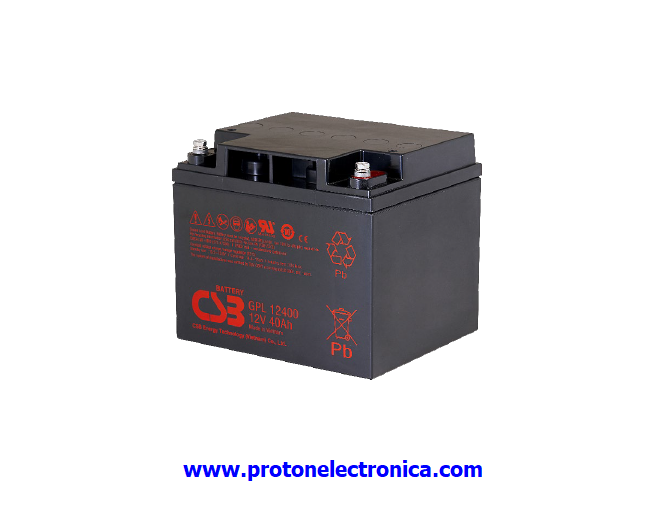 BATERIA CSB GPL1240012V 40Ah USO GENERAL LARGA VIDA