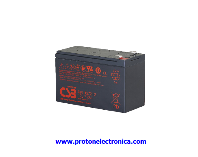 BATERIA CSB GPL1272 12V 7,2Ah USO GENERAL LARGA VIDA