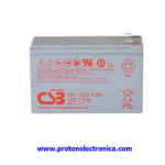 BATERIA CSB GPL1272FR 12V 7,2Ah LV USO GENERAL LARGA VIDA Flame Retardant CARCASA RETARDANTE DE LLAMA UL 94-V0 352W/5' - 99W/30' - 57,2W/60' 151x64,8xh94,3-H98,6mm; 2,6Kg TF2 6,4